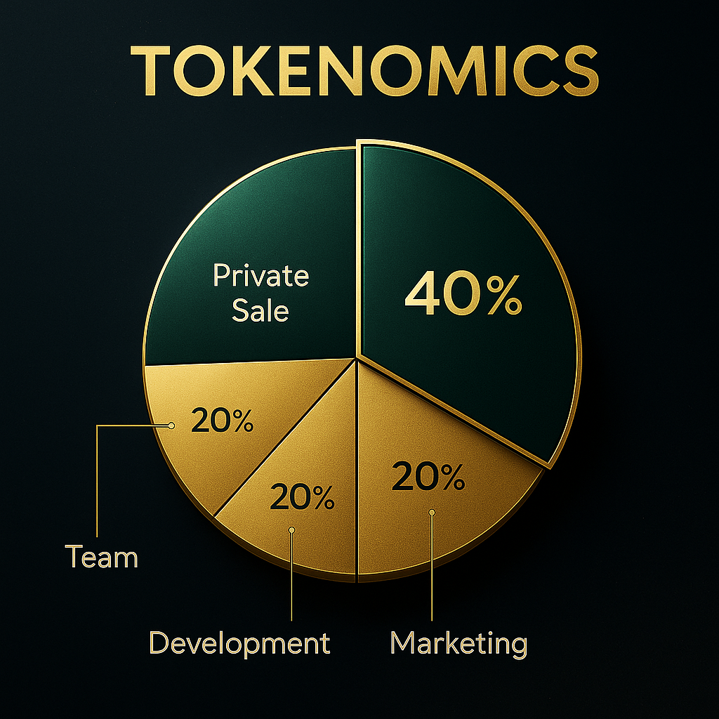 FTXC tokenomics pie chart